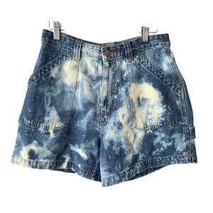 Vintage Bill Blass Bleached Denim Shorts Size 8 100% Cotton